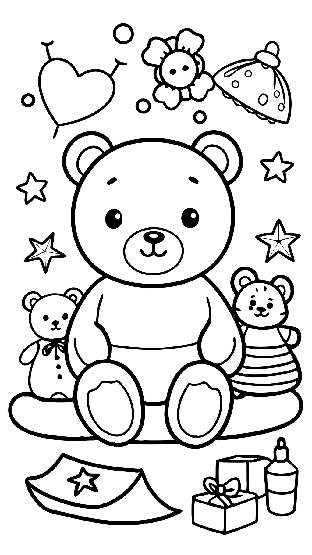 coloriage ours en peluche